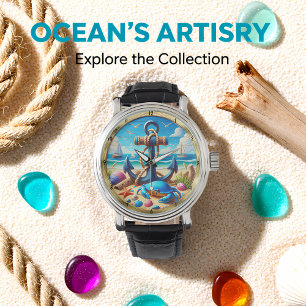 Anchor Crab Beach Nautical  Watch