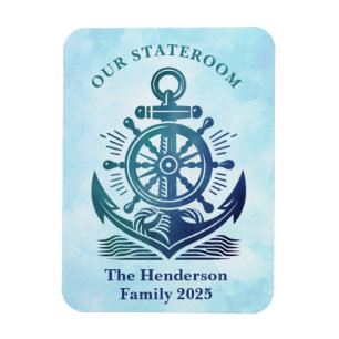 Anchor Cruise Ship Stateroom Magnet