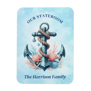 Anchor Cruise Ship Stateroom Magnet