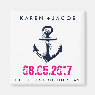 Anchor Cruise Ship Wedding Favor Magnets