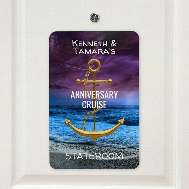 Anchor Cruise Stateroom Door Marker Anniversary Magnet (Creator Uploaded)