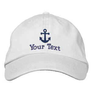 Anchor Custom Name Embroidered Hat