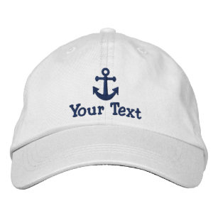 Anchor Custom Name Embroidered Hat