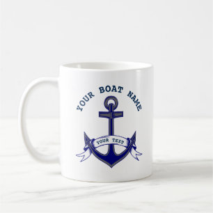 Anchor Custom Nautical Navy Coffee Mug