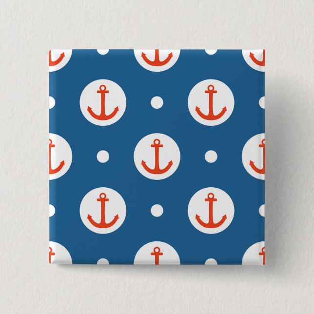 Anchor Dots 15 Cm Square Badge (Front)