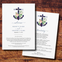 Anchor Floral Nautical Summer Wedding Itinerary