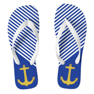 Anchor gold & stripes + your background & ideas thongs