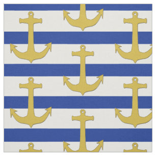Anchor gold & stripes + your ideas fabric