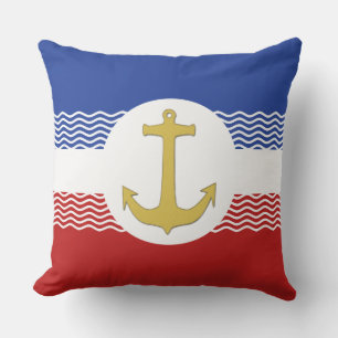 Anchor gold & waves + your ideas cushion