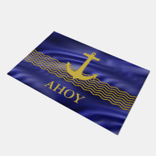 Anchor gold & waves + your ideas doormat
