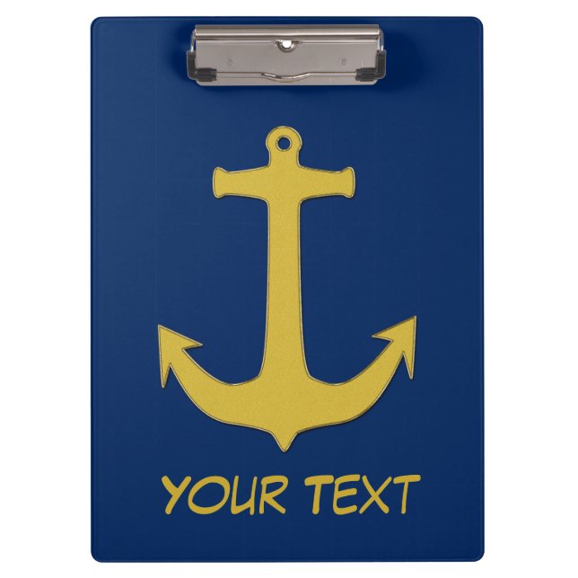 Anchor gold + your background & ideas clipboard (Front)