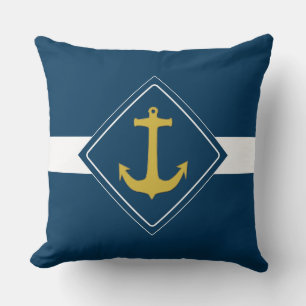 Anchor gold + your background & ideas cushion