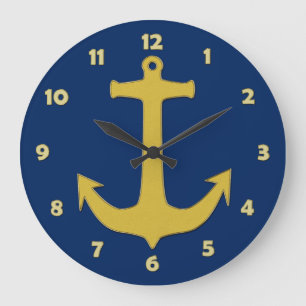 Anchor gold + your background & ideas large clock