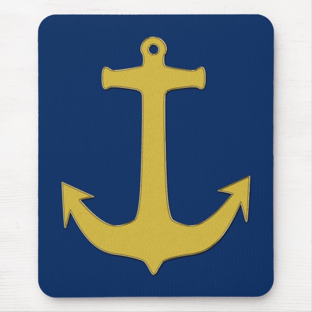 Anchor gold + your background & ideas mouse pad (Front)