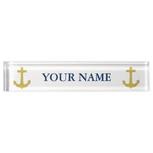 Anchor gold + your background & ideas nameplate