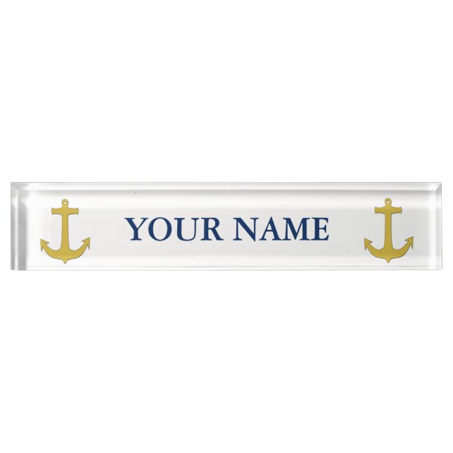 Anchor gold + your background & ideas nameplate (Front)