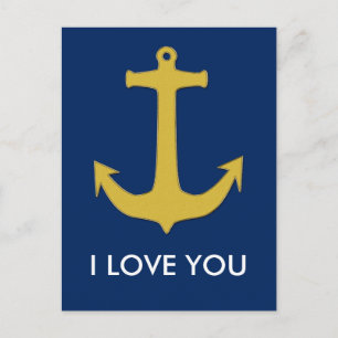 Anchor gold + your background & ideas postcard