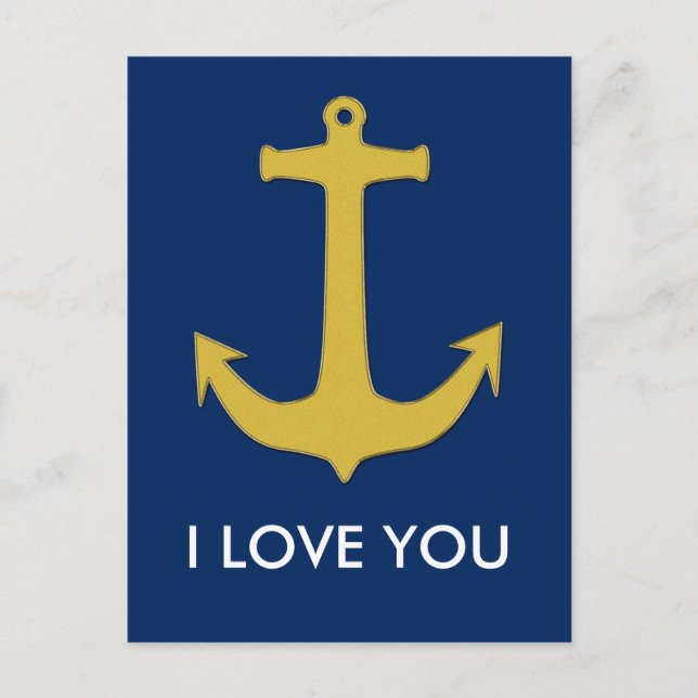 Anchor gold + your background & ideas postcard (Front)
