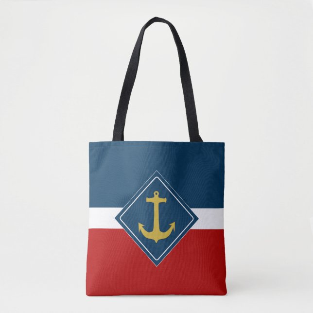 Anchor gold + your background & ideas tote bag (Front)