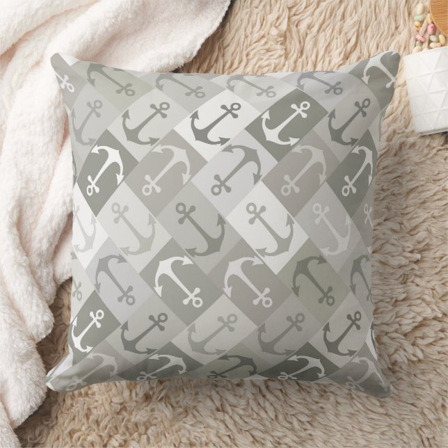 anchor herringbone mono cushion (Blanket)