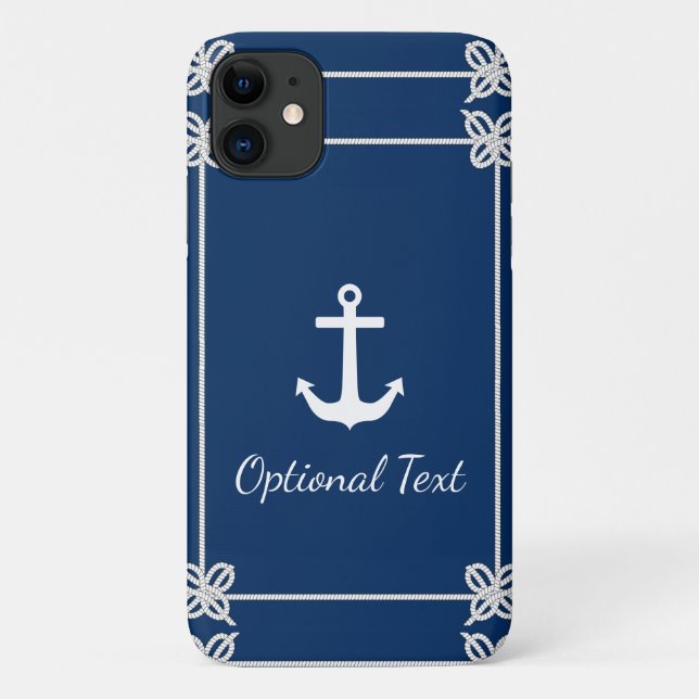 Anchor in Rope Frame Nautical Case-Mate iPhone Case (Back)