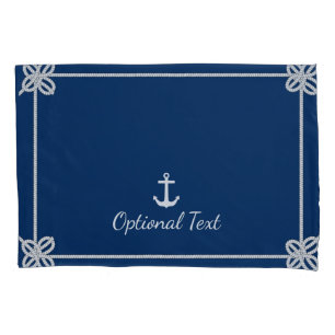 Anchor in Rope Frame Nautical Pillowcase