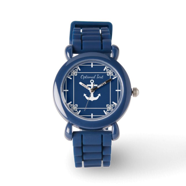 Anchor in Rope Frame Nautical Watch (Front)