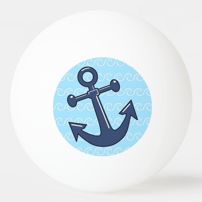 Anchor in the Waves Ping Pong Ball (Front)