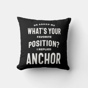 Anchor Job Title Tee Gift For Mens Womens Cushion