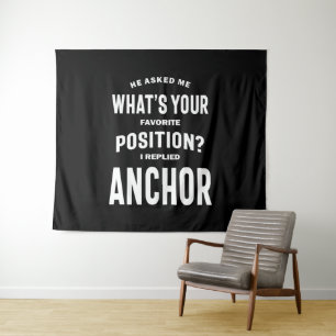 Anchor Job Title Tee Gift For Mens Womens Tapestry