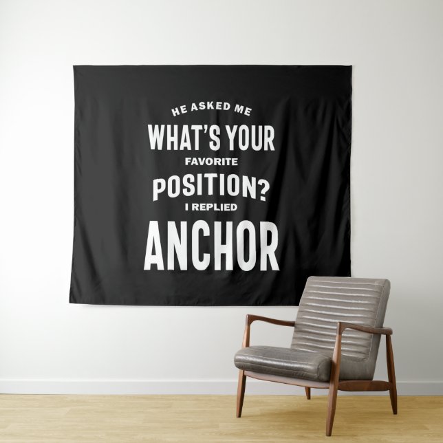 Anchor Job Title Tee Gift For Mens Womens Tapestry (In Situ (Horizontal))
