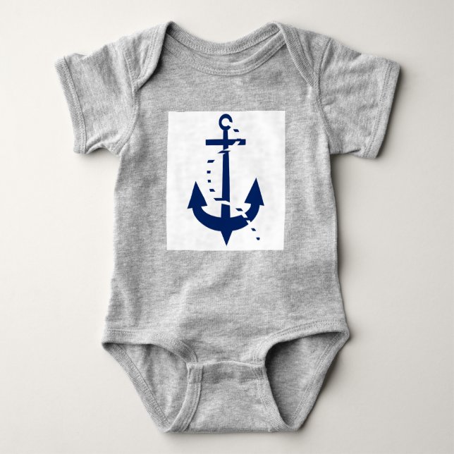 Anchor & Line Navy Baby Bodysuit (Front)