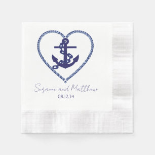 Anchor Love Nautical Wedding Napkins