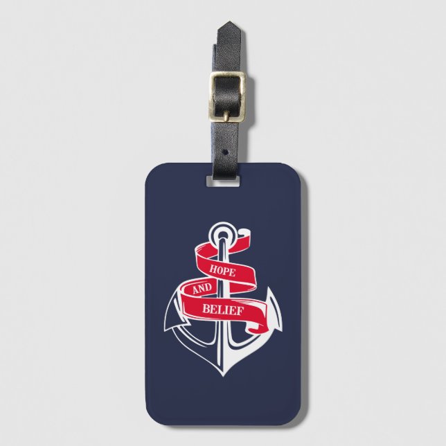 Anchor Luggage Tag (Front Vertical)