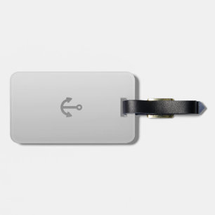 Anchor  Luggage Tag w/ leather strap
