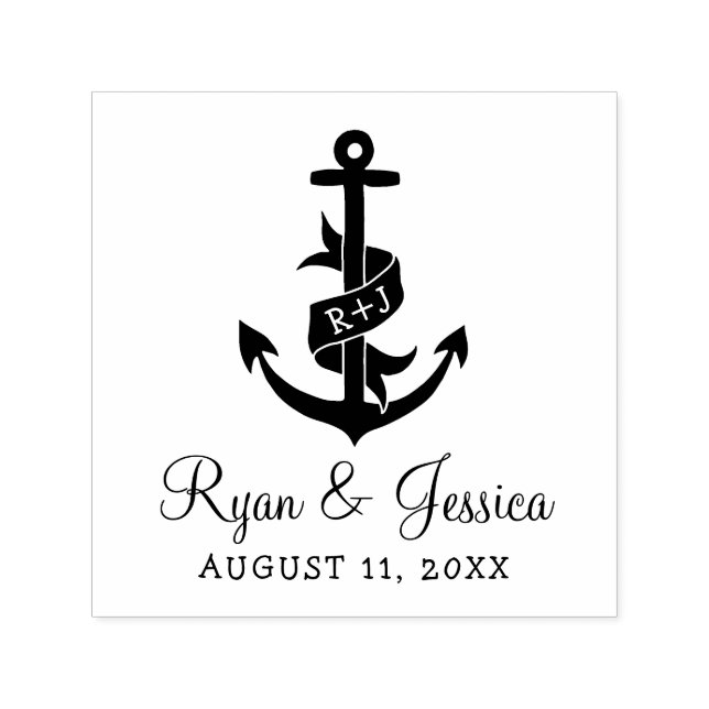 Anchor Monogram Wedding Stamp (Design)