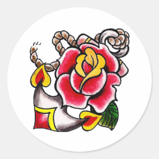 Anchor-n-Rose Sticker