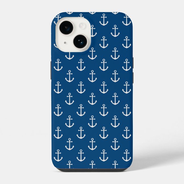 Anchor Nautical Blue iPhone Case (Back)