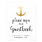 Anchor Nautical Faux Gold Foil | Wedding Sign