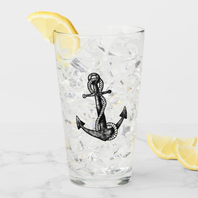 Anchor Nautical  Glass (Front Ice)