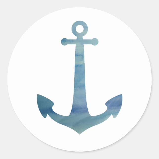 Anchor Nautical Ocean Party Thank You Stickers (Front)