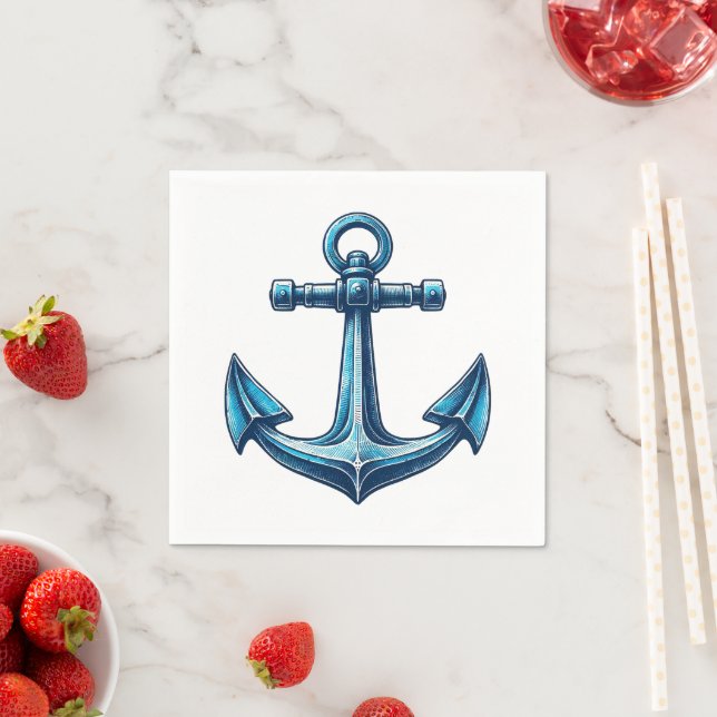 Anchor Nautical Paper Napkins (Insitu)