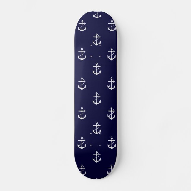 Anchor Nautical Personalised Skateboard (Front)