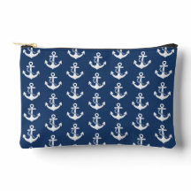 Anchor Nautical Sailing Boating White Navy Blue