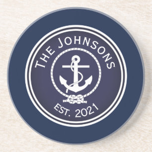 Anchor Nautical Seal Coaster