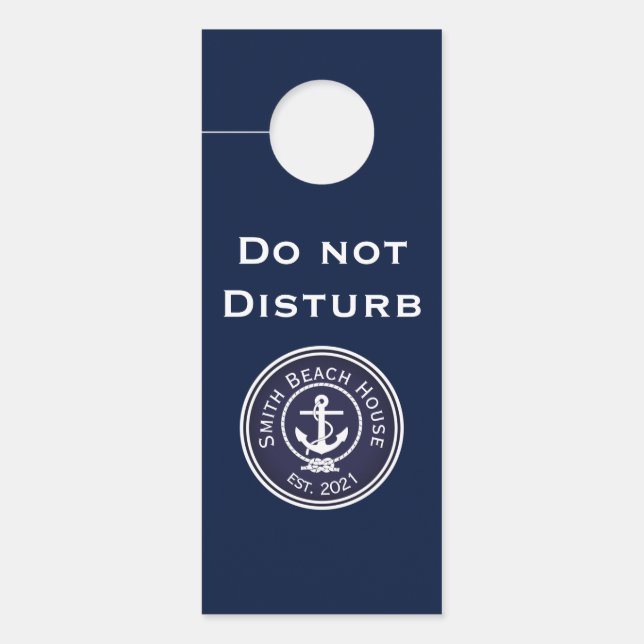 Anchor Nautical Seal  Door Hanger (Front)
