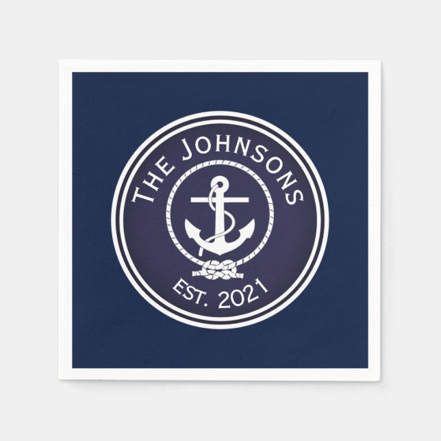 Anchor Nautical Seal   Napkin (Front)