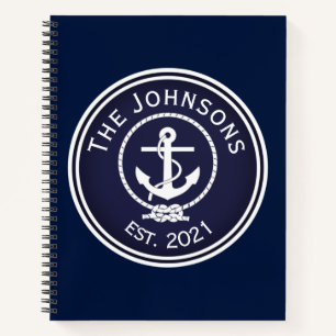 Anchor Nautical Seal   Notebook