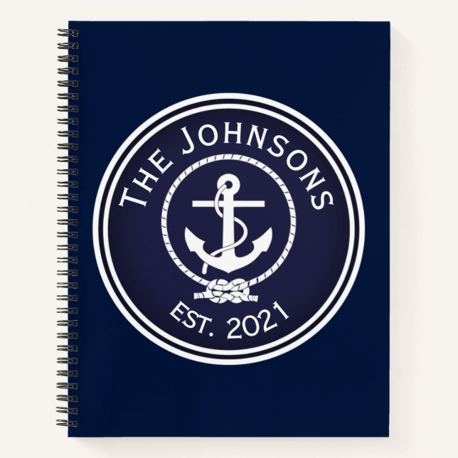 Anchor Nautical Seal   Notebook (Front)