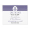 Anchor Nautical Striped Postcard Save The Date
